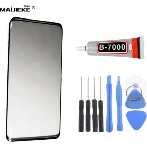 Top AAA Screen Touch panel Replacement For Oneplus 7 pro 1+7 pro Front Outer Glass Lens Repair Kits+B7000 Glue