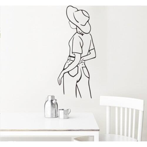 Modern style Beautys Back View Wall sticker Girls room home decoration wallpaper living room bedroom mural removable stickers