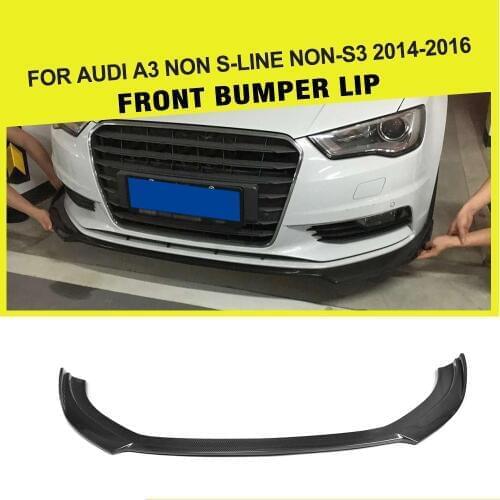 Carbon Fiber / FRP Front Bumper Lip Spoiler Splitters for Audi A3 Sedan Standard Bumper Only 2013 2014 2015 2016