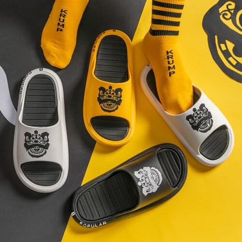 Bathroom slippers men wear thick-soled antiskid indoor bathroom shower couples household silent deodorant slippers in summer