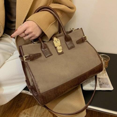 Vintage Large Tote bag 2021 Fashion New Quality Matte PU Leather Womens Designer Handbag High capacity Shoulder Messenger Bag