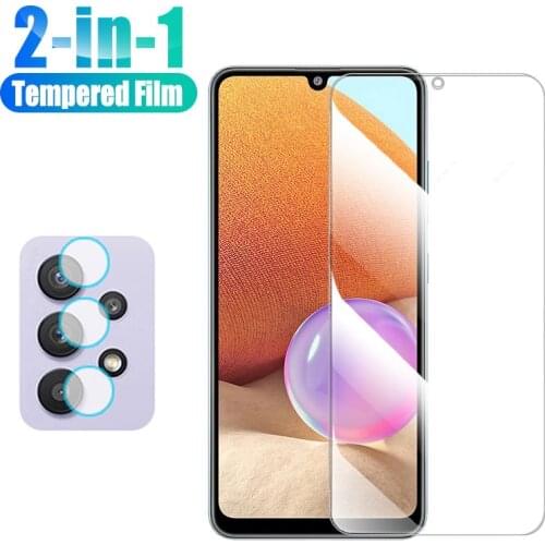 2in1 HD Tempered Glass for Samsung Galaxy A31 A32 Screen Protector GLASS Film for samsung a 32 a 31 Lens Camera Protective