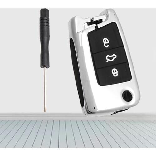1 PCS Car Key Cover Volkswagen VW Golf 7 Key for VW Polo Skoda Seat Leon 3-Button Skoda Octavia 5E III 3 RS Superb Kodiaq