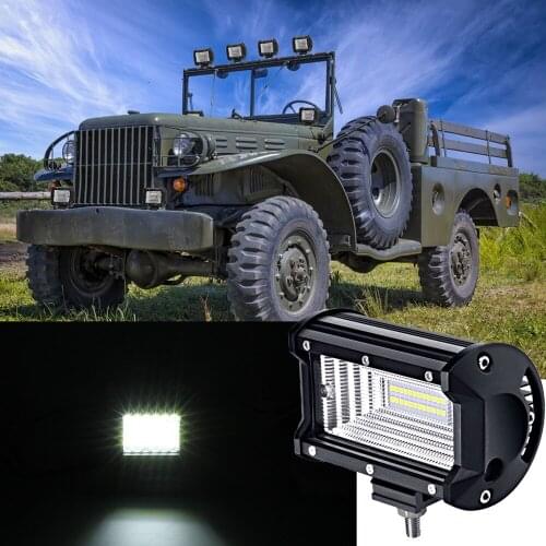 2 Pcs 5 Inch 240W Car LED Light Bar Driving Fog Off Road Led Bar IP67 Waterproof Spot Flood Combo Beam For Pickup Truck SUV Boat