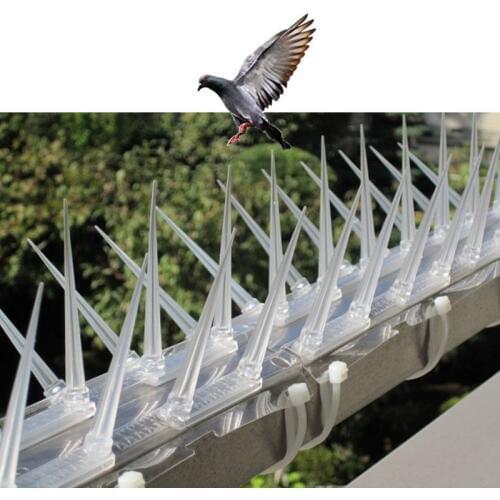3pcs 40cm Bird Spikes Repeller Environmentally Plastic Pigeon Nails Anti-Bird Anti-Dove Bird Scarer Repellent