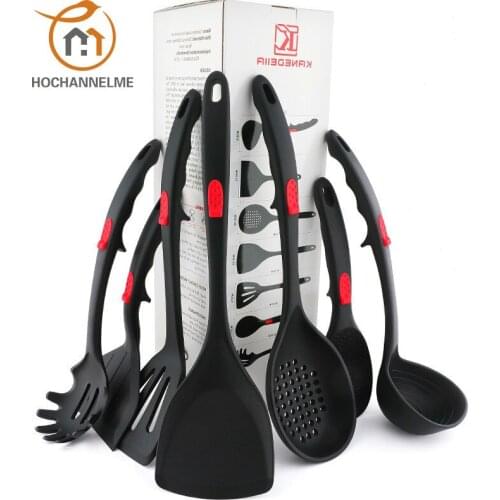 7 Pieces/set Silicone Spatula Kitchenware Kit Slotted Turner Colander Spoon Kitchen Tools Set Cooking Appliances