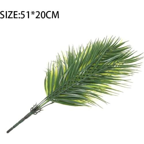 9Heads Artificial Fern Bouquet Leaf Indoor Fake Plastic Palm Leaves Green Plants Foliage Bonsai Home Garden Decorative Plant