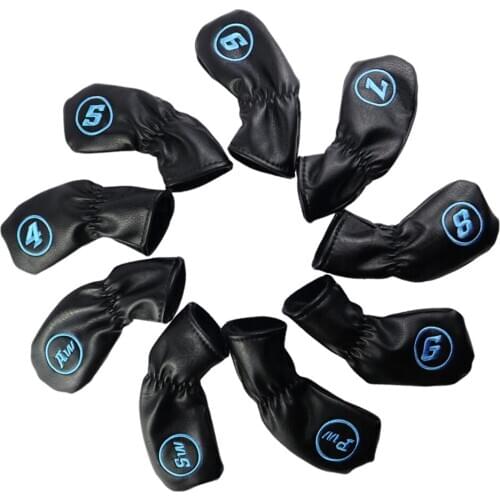 9Pcs/Set (4, 5, 6, 7, 8, 9, AW, SW, PW) Head Iron Protective Headcovers
