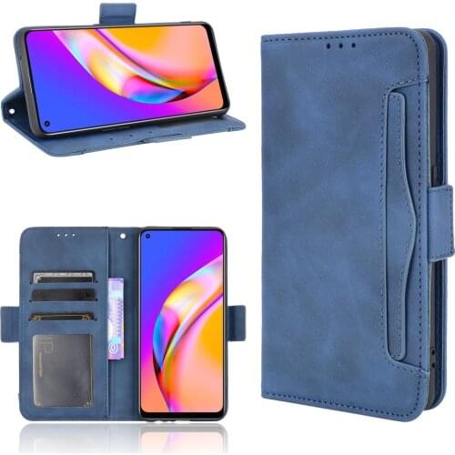 For OPPO F19 Pro Case Cover Premium Leather Leather Flip Multi-card slot Cover For OPPO A94 Reno5 F Reno5 lite case