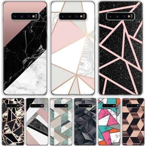 Geometric Shapes line Pattern Cover Phone Case For Samsung Galaxy S10 S20 Ultra Note 10 9 8 S9 S8 J4 J6 J8 + Lite Plus Pro S7 Co