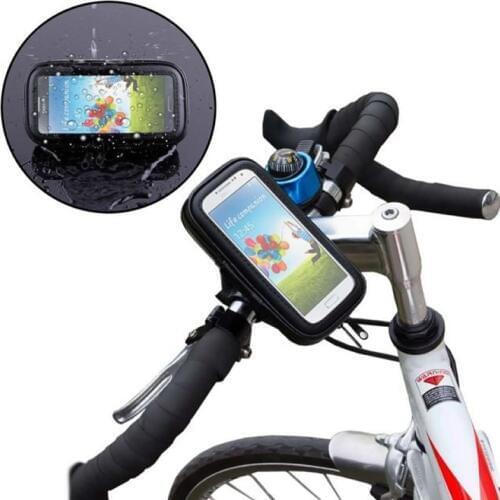 Bicycle Motorcycle Phone Holder telephone moto Support Stand Case For Iphone 8 6S X 7 plus SE S7 GPS Bike Holder Waterproof Bag