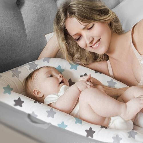 80*50cm Newborn Baby Sleep Nest Bed Bumper Removable Newborn Protector Cushion Cotton Infant Crib Cradle Babies Cot Bassinet