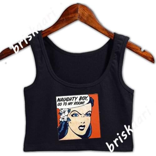 Dominatrix Bdsm Prints Naughty Boy Crop Top Women Tops Customize For Girl Spring Cool Gift Crew Neck Trend Vest