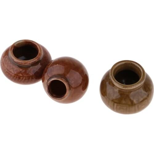 Porcelain Vase 1/6 Dollhouse Miniature Home Decor Ceramic Pot