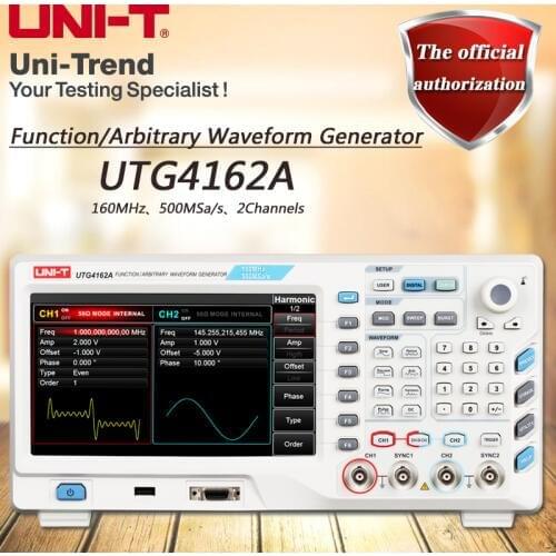 UNI-T UTG4162A Function/Arbitrary Waveform Generator; 160MHz Bandwidth, 2Channels, 500MSa/s Sampling