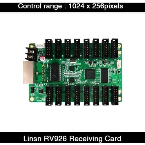 Linsn RV926 Receiver Card With 16 HUB75 Ports 256x1024 Pixels Full Color Synchronous LED Display Screen Receiving Card