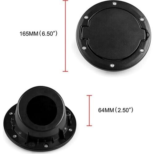 Jeep Wrangler Fuel Filler Door Cover Gas Tank Cap Black 2/4 Door for 07-18