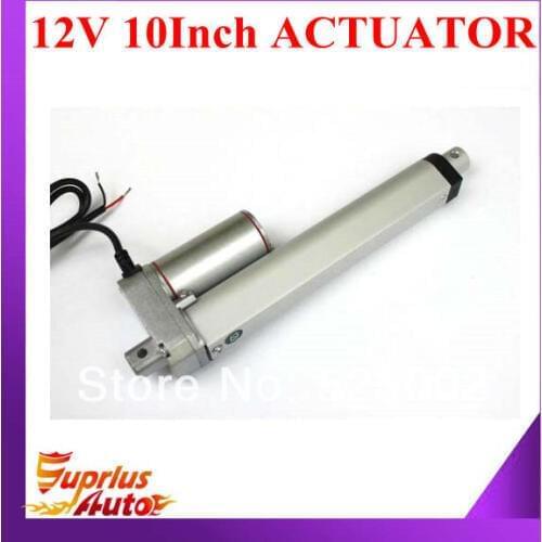 12V actuator linear, 250mm/ 10inch stroke, 900N/90KG/198LBS load linear actuator
