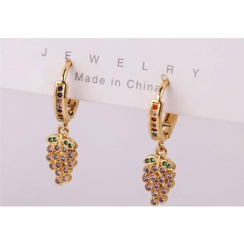 Women's Gold Earrings Lucky Overflow China