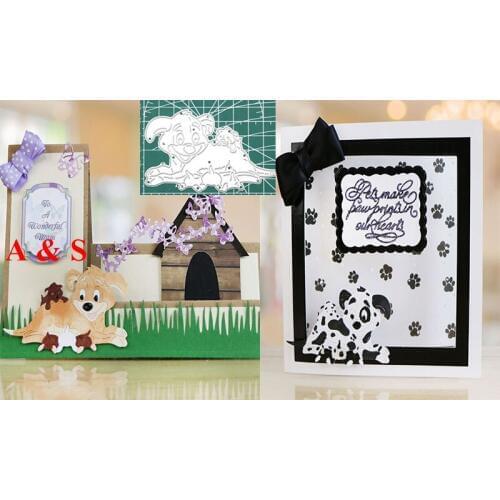 B15 Mother Dog And Son Dog METAL CUTTING DIES Scrapbook card invitation paper craft party decor embossing stencil cutter