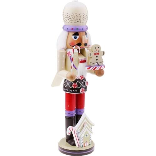 Cute Wood Nutcracker Puppet Ornaments X-mas Decor Mini Puppet Santa Claus Decoration Festival Decor