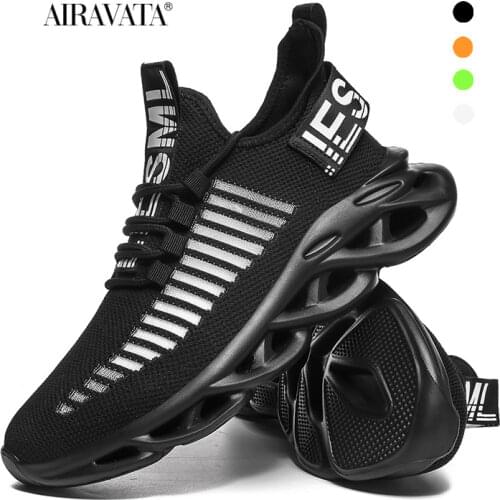 New Fashion Sneakers Flatform Running Shoes for Men Hollow Sole Breathable Mesh Walking Shoe