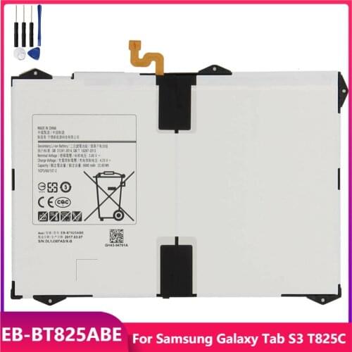 Original Tablet Battery EB-BT825ABE For Samsung Galaxy Tab S3 TabS3 SM-T825C T825C Replacement Rechargeable Batteries 6000mAh