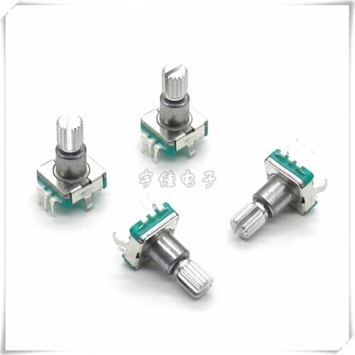 EC11 rotary encoder switch 30-bit pulse 360-degree unlimited rotation with switch handle 15mm 5 feet