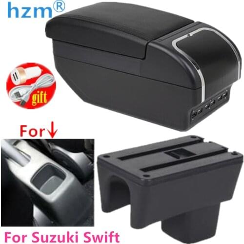 Armrest Box For Suzuki Swift 2005-2021 Center Centre Console Box With Ashtray Cup holder Car Accessories Interior Retrofit Parts