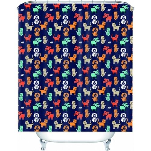 Custom Animal Photo Curtains Waterproof Modern Fashion Shower Curtain Bath Screen Waterproof Bathroom Curtains