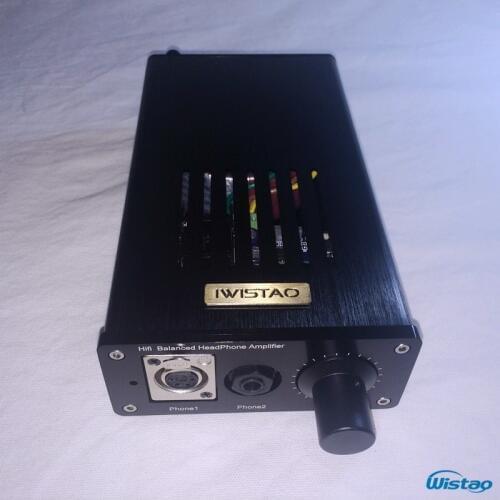 IWISTAO Balanced Headphone amplifier HIFI TPA6120A2 AMP 16~600 Ohms 750mW/300 ohms 6.35 Headphones / Four-core XLR Output Black