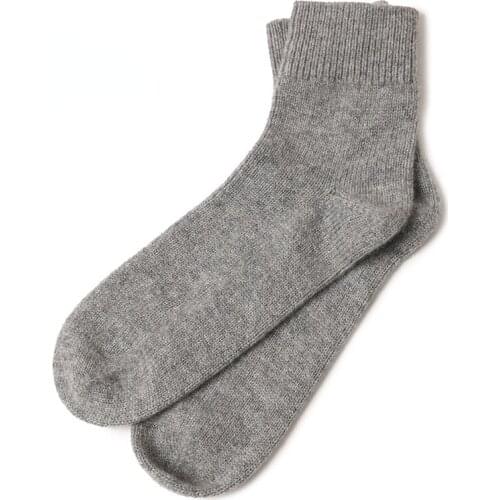 SHUCHAN 1pair 100% cashmere socks winter keep warm knit Simple Beauty High Quality Autumn Winter Socks
