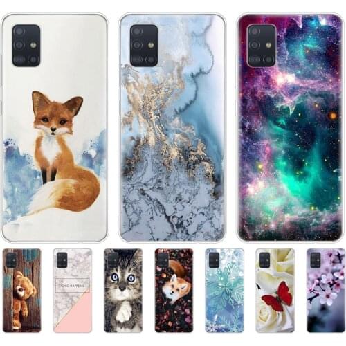 For Samsung Galaxy A51 Case Silicon soft Back Cover For Samsung A51 A515 6.5inch coque bumper Skin shockproof copas cute