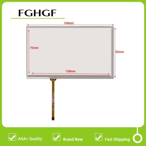 6inch 4 line 149mm*83mm Touch Screen Resistance Panel Digitizer Glass Sensor Replacement For JVC KW-NT1
