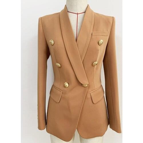 Office womens suit jacket Autumn and winter new ladies jackets 2020 new fashion double breasted feminine blazer High-end