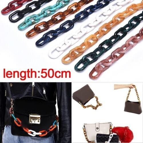 1PCS Multicolor Acrylic Resin Chain Bag Strap Women Acrylic Plastic Chain For Handbags Chains For Plastic Bags Accessories