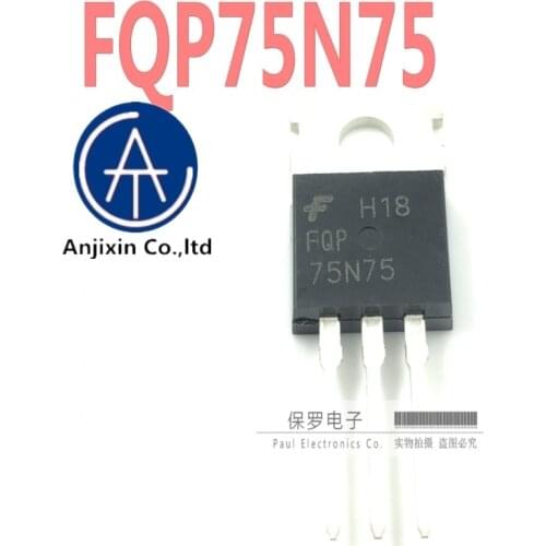 10pcs 100% orginal and new MOS FET FQP75N75 75N75 TO-220 in stock