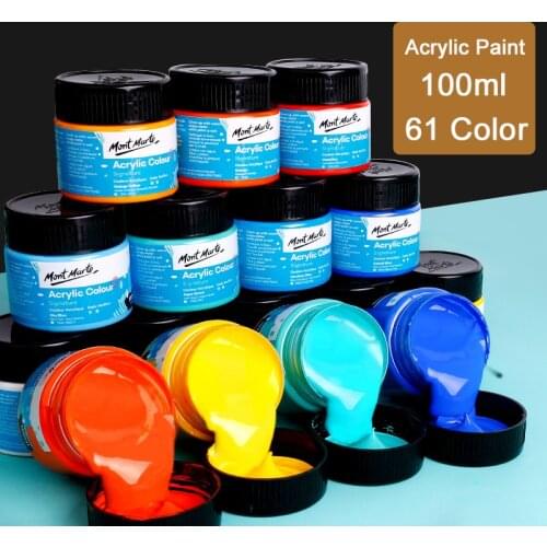 100ml Acrylic Paint Bottle Set Suitable Cavas,Wood,Rock,Painting,Ceramic Art Drawing Supplies 61 Colors