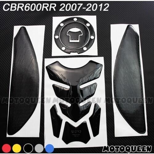 3D Motorcycle Tank Pad Protector decoration Stickers Decals Gas Fuel Knee Grip Traction Side for CBR600RR 2007-2012 2013-2020