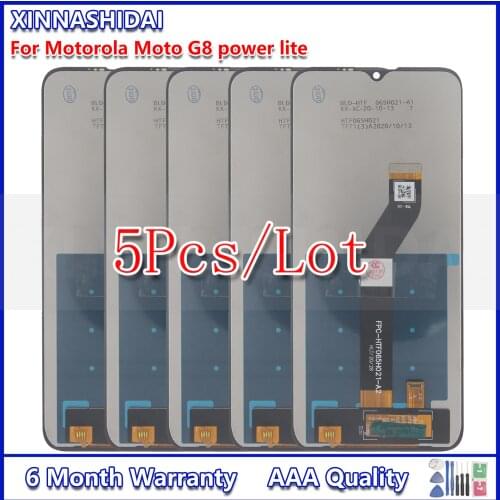 5pcsFor Moto G8 Power Lite LCD Display For Moto G8 Power lite LCD Display Screen Touch Digitizer Assembly