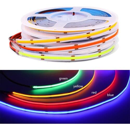 50m 328LEDs/m DC12V 24V LED COB Strip Soft Flexible Tape 5mm 8mm Cabinet LED Linear Light RA90 High Density 3000K 4000K 6000K