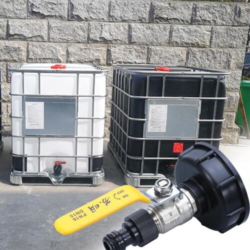 IBC Tank Adapter Fit Faucet Joint Brass Garden Watering Faucet For Garden Irrigation Ton Barrel Valve Accessories