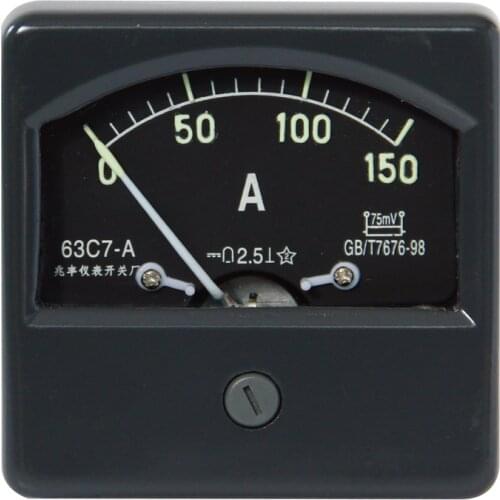 63C7-A DC Ammeter Analog Display 80*80 Panel Marine Meter Metal Shell Spray Paint Luminous Font Yue Qing Zhao Feng