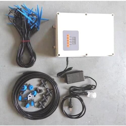 Indoor Automatic drip irrigation system for pots and bags in the grow tent with timer