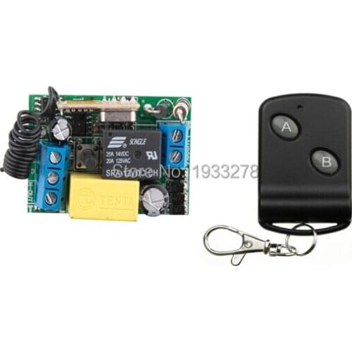Wireless remote control switch RF AC 220 V 10 A 1 channel 1 Transmitter 1 Receiver Learning code Simple operation