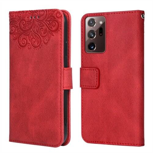 For Samsung Galaxy Note20 Ultra Flower Embossing Case SM-N986B 6.9''Wallet Flip Leather Case for Samsung Note20 Ultra Cover