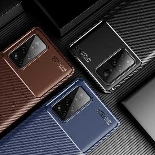 Honor V40 Business Carbon Case for Huawei Honor V40 Pro Cover Silicone TPU Soft Back Funda for Honor V 40 Capa Bumper