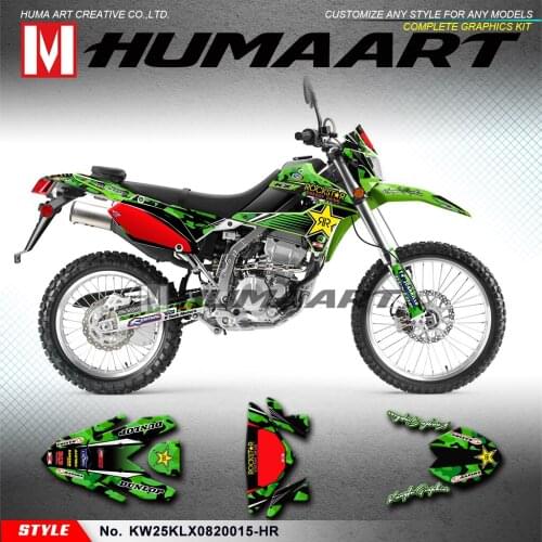 HUMAART Motocross Stickers Off-Road Decals for KLX 250 S D-Tracker X Final Edition 2008 2009 2010 2011 2012 2013 to 2020