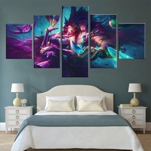 Rakan&Xayah League of Legends Game Poster Art Cavnas Paintings LOL Video Games Art Wall Decor Paintings Home Decoraiton