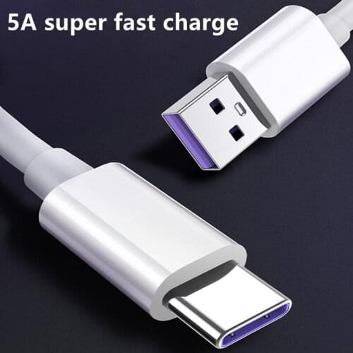 For Huawei USB 5A Type C Cable P20 Pro lite Pro P10 Plus lite V10 Mate 9 10 USB 3.1 Type-C Supercharge Super Charger Cable